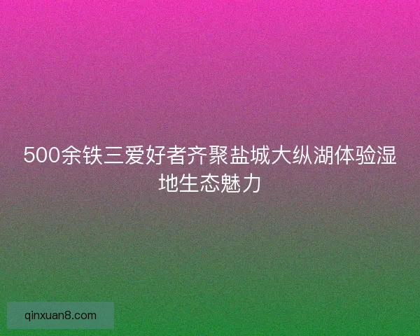 500余铁三爱好者齐聚盐城大纵湖体验湿地生态魅力